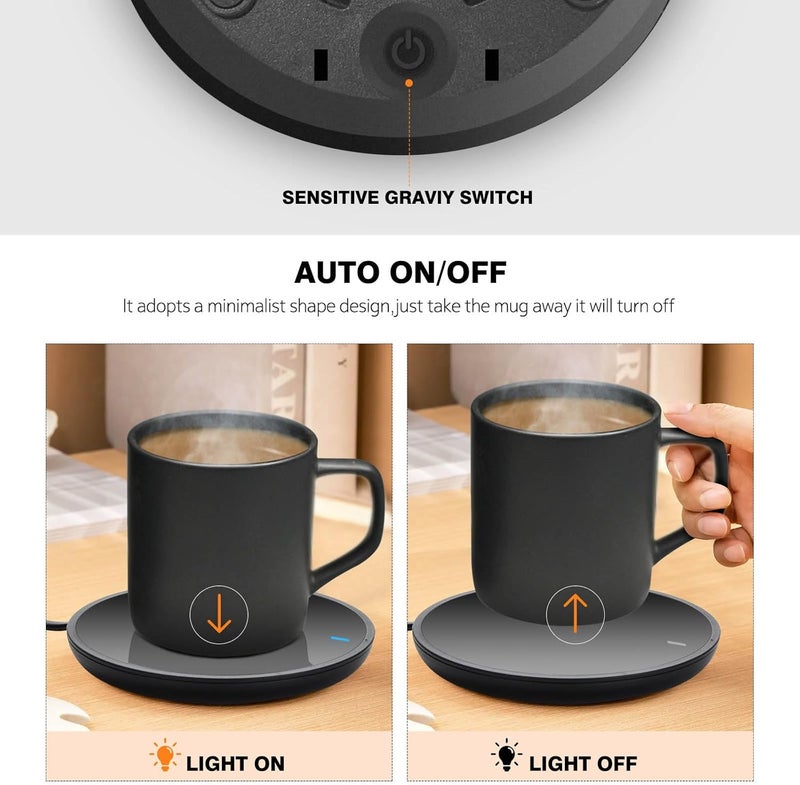 Lesipee Coffee Mug Warmer with Auto Sensor, Smart Coffee Cup Warmer for Desk, Electric Beverage Warmer Plate, Coffee Warmer Auto Shut Off, Candle Warmer for Office Home for Friends - Image 5